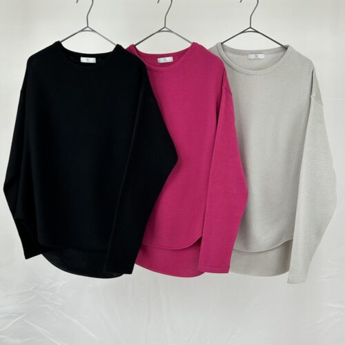 ホールシャツヘムクルーセーター