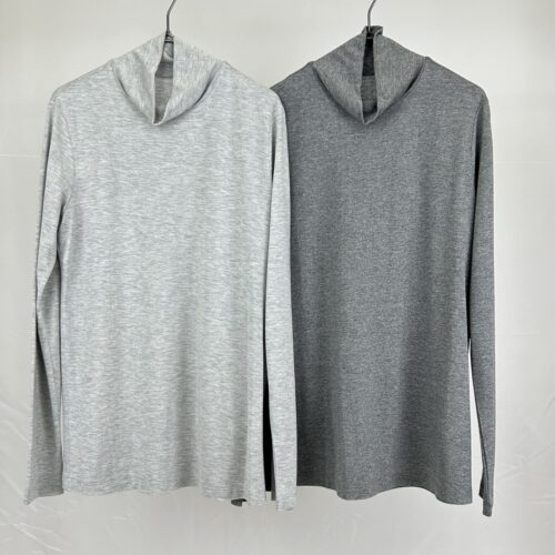 ラメハイネックカットソー