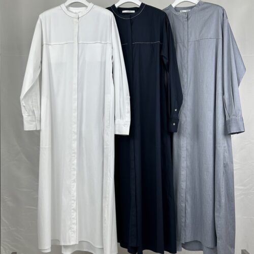 スタンドカラーロングドレス