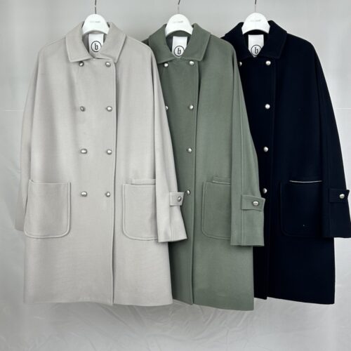 ステンカラーダブルコート